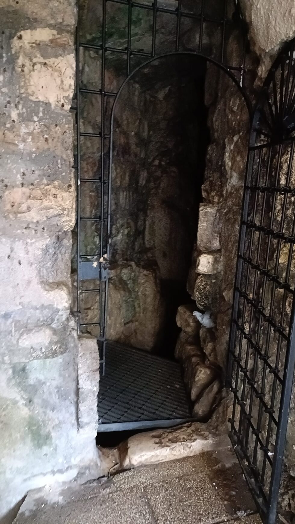 Stone stairway leading down to Hezekiah's Tunnel in the City of David