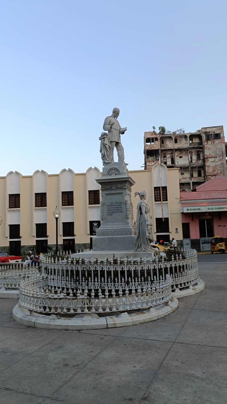 Statue in a plaza in Havana