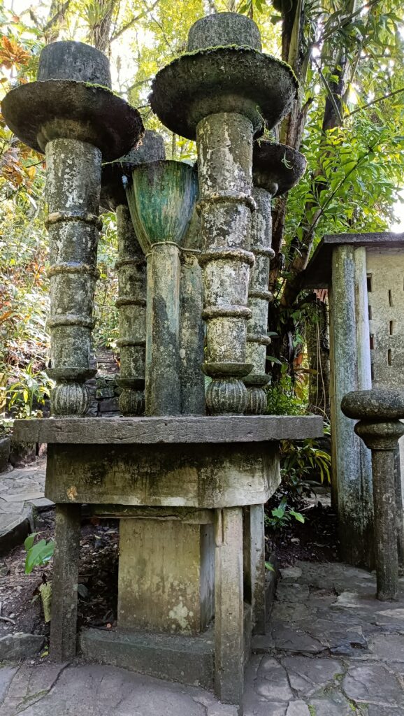 surreal sculpture in Xilitla