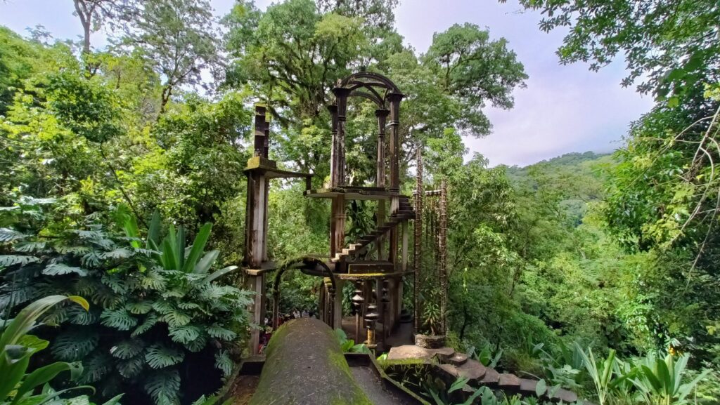 surreal sculpture in Xilitla