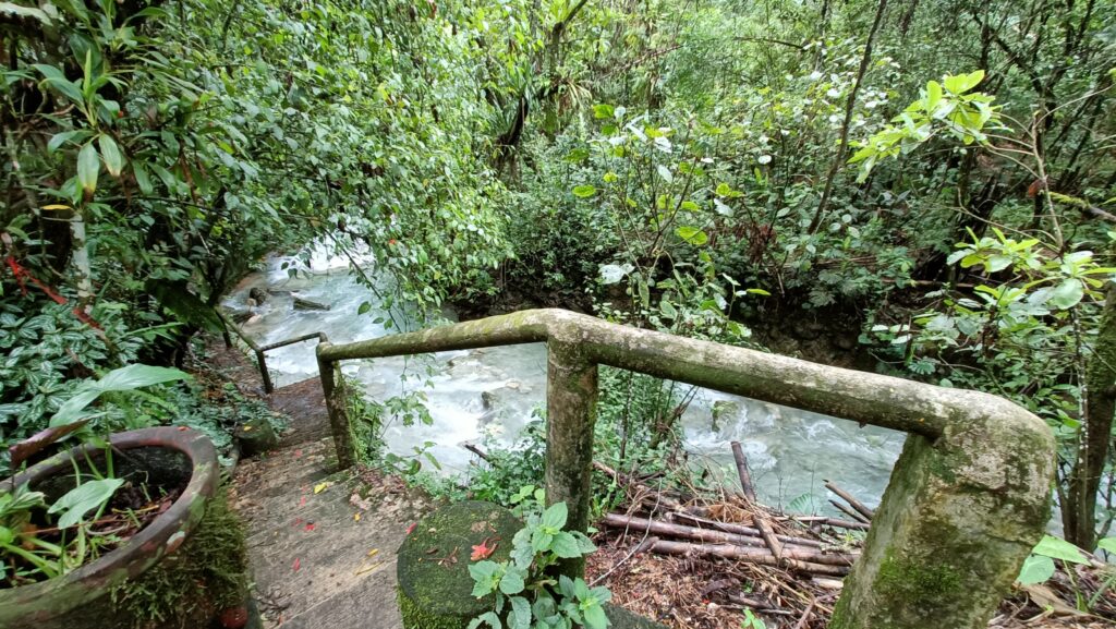 stairs and river in the huasteca