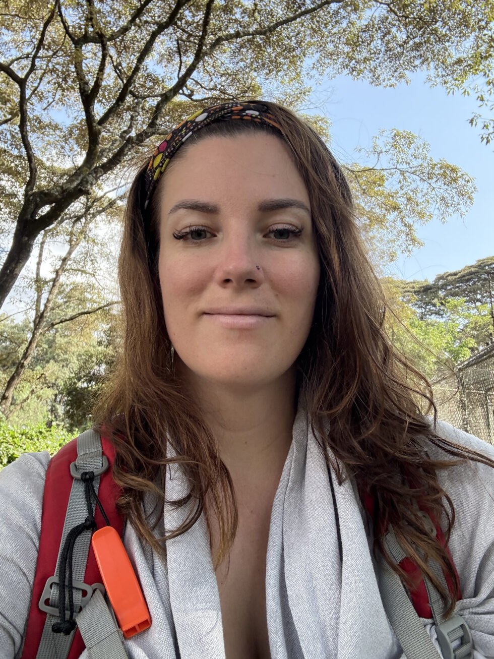 Hannah smiling on a sunny day in Nairobi
